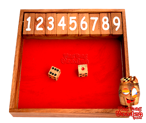 Shut the box Klappenspiel lustiges Würfelspiel in der Runde mit Freunden