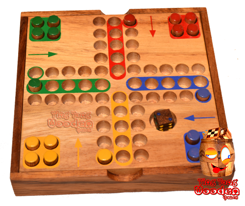 Ludjamgo 6 und nach Haus Würfelspiel für 4 Spieler